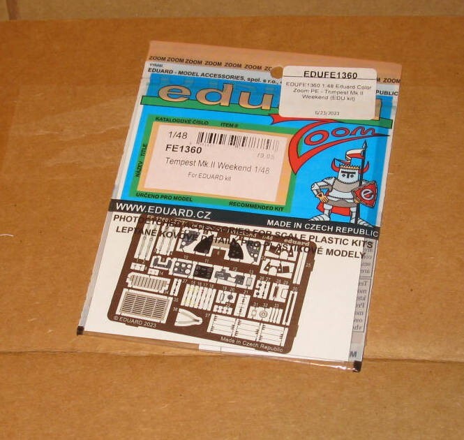 Eduard 1:48 Color Zoom PE Detail Set for Tempest Mk.II Weekend New FE 1360