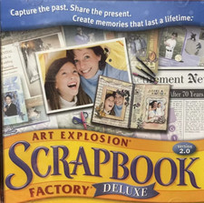 Nova Development Art Explosion Scrapbook Factory Deluxe 2.0 2 CD Windows N30