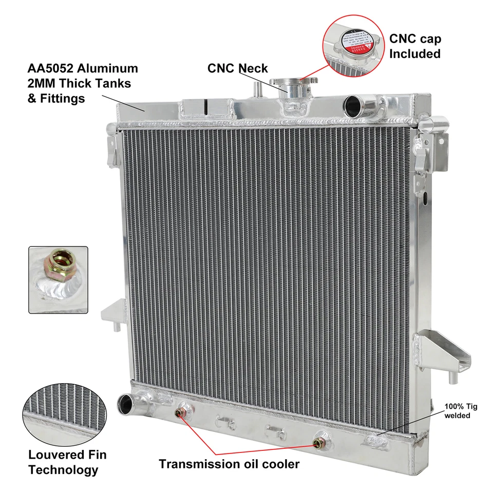 3 Row Radiator For Hummer H3 2006-2010/H3T 2009-2010/GMC Canyon Colorado 5.3L - Image 3 of 4