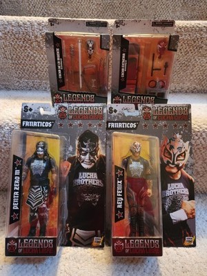 Legends of Lucha Libre Penta Zero M, Rey Fenix & 2 Accessory Kits! New