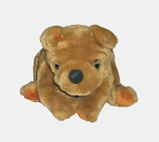 12" Toys R Us Animal Alley Puppy Dog Plush Stuffed Animal Shar Pei Brown Bean