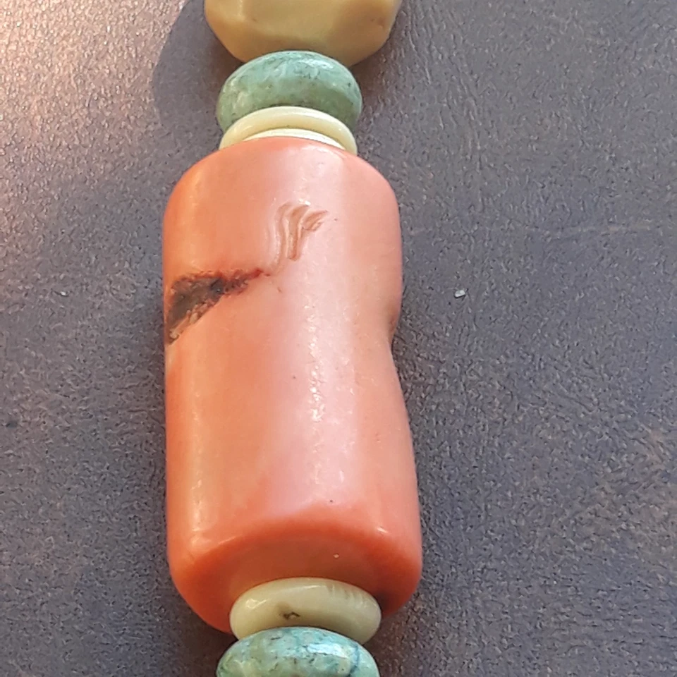 Vtg JRI USA Signed Natural Stone Sterling Silver Chunky Boho Style Necklace 20" - Image 4 of 4