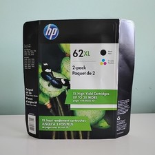 HP 62XL Ink Cartridge Black Ink  Color Combo EXP 10/22