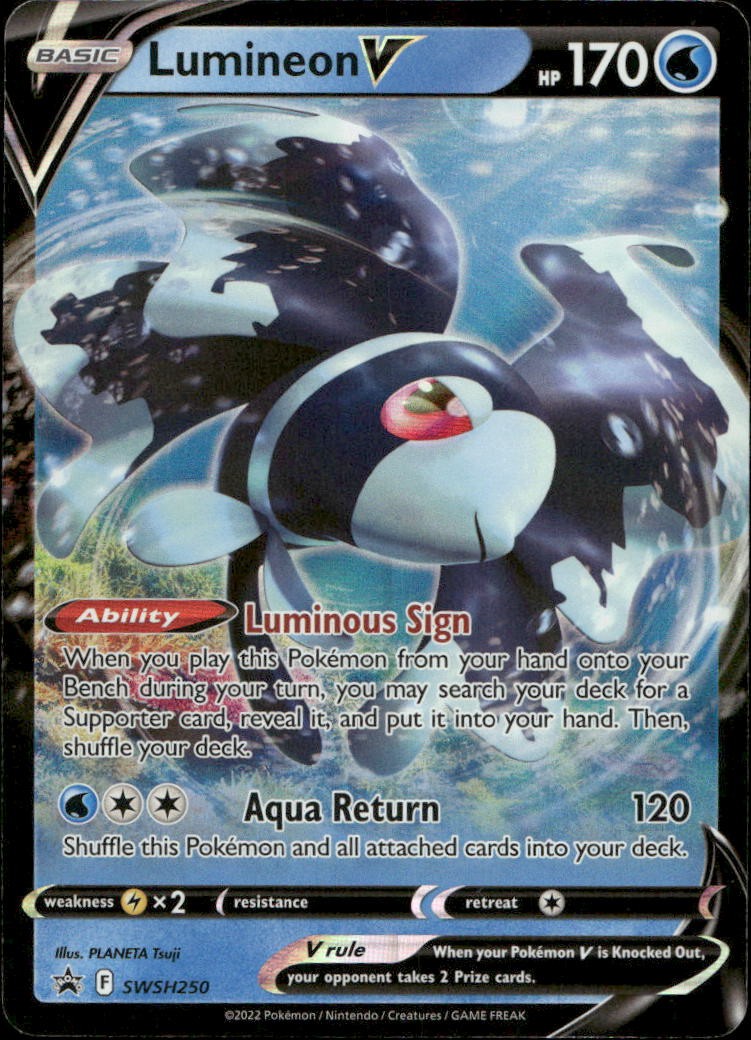 Lumineon V SWSH250 Holo Promo Sword & Shield Promo Pokemon Near Mint