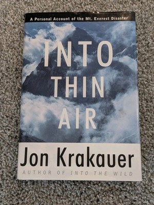 Krakauer Jon INTO THIN AIR  1st Edition hard cover dust jacket