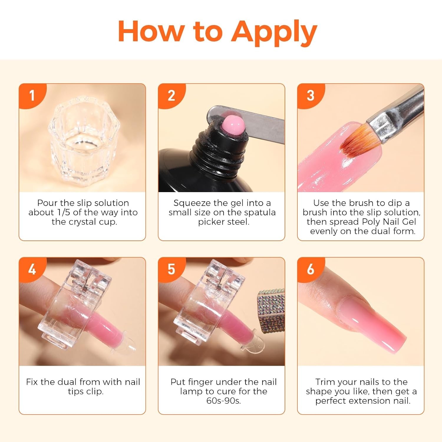 100Pcs Nail Forms Kit, 10 Sizes Reusable Dual Nail Forms for Poly Gel & Builder