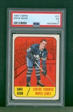 1967 Topps Hockey Card - #11 Dave Keon, PSA 5 EX