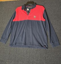 Mens Cotton Traders black & red Cotton Traders Rugby shirt England