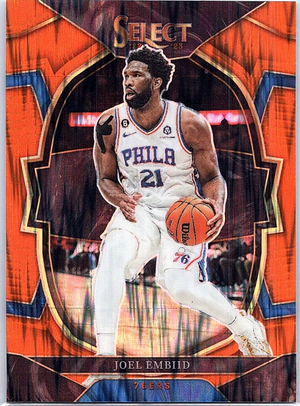 2022-23 Panini Select - Concourse Joel Embiid #47 Orange Flash Prizm