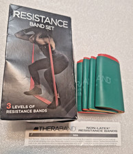 THERABAND Resistance Bands Set, Professional Yellow/Red/Green - Beginner Set