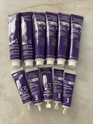 Loreal Cool Supreme Anti-Brass Purple 6 Conditioner & 5 Shampoo New