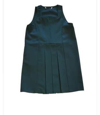 Mädchen Ex M&S grün Schule Trägerkleid Alter 5,6,7