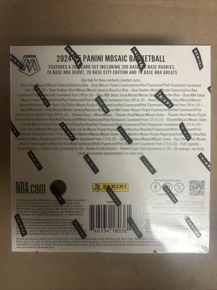 Mega caja de baloncesto NBA 2024-25 Panini Mosaic NUEVA SELLADA DE FÁBRICA Foto 3 de 4
