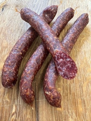 8 Stck. Wild Salami Beisser aus Wildschwein u. Reh, Wildwurst, Wildfleisch, Wild