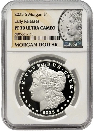 2023 S Proof Morgan Silver Dollar-NGC PF 70 Ultra Cameo-Early Releases