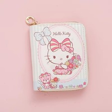 NEW Kawaii Sanrio Hello Kitty Zip-around Fashion Wallet Card Holder Coin Purse