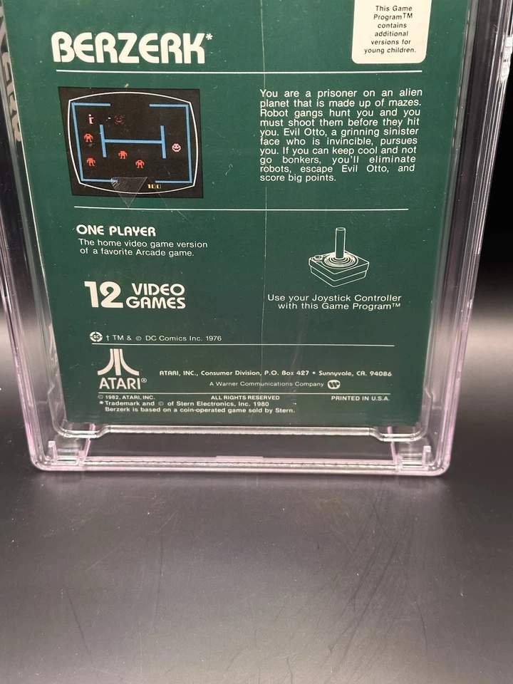Atari 2600 - Berzerk 9.4 A+ - Very Rare High Grade - Sealed - New - CGC - Image 4 of 4