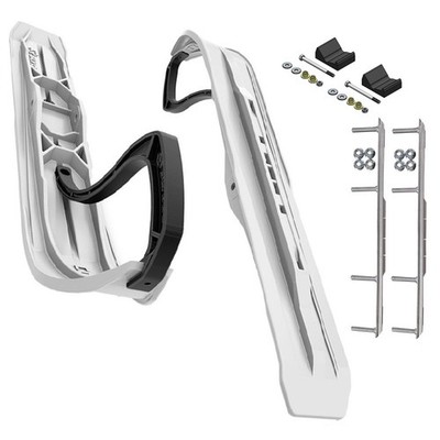 Slydog Command 6'' White Skis w/7.5'' Shaper Bar Complete Kit Polaris Pro-Ride
