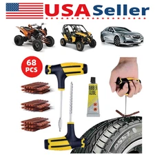 68 Pcs Tire Repair Kit Flat Tire Repair DIY Car Truck Motorcycle Home Plug Patch
