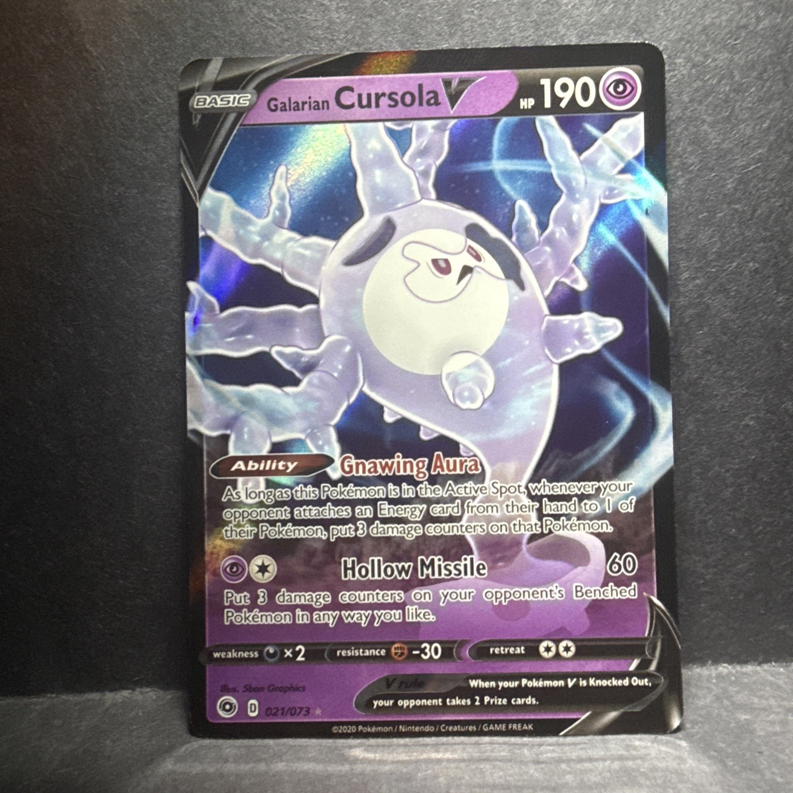 Galarian Cursola V 21/73 Champions Path Holo - Near Mint - Pokemon TCG