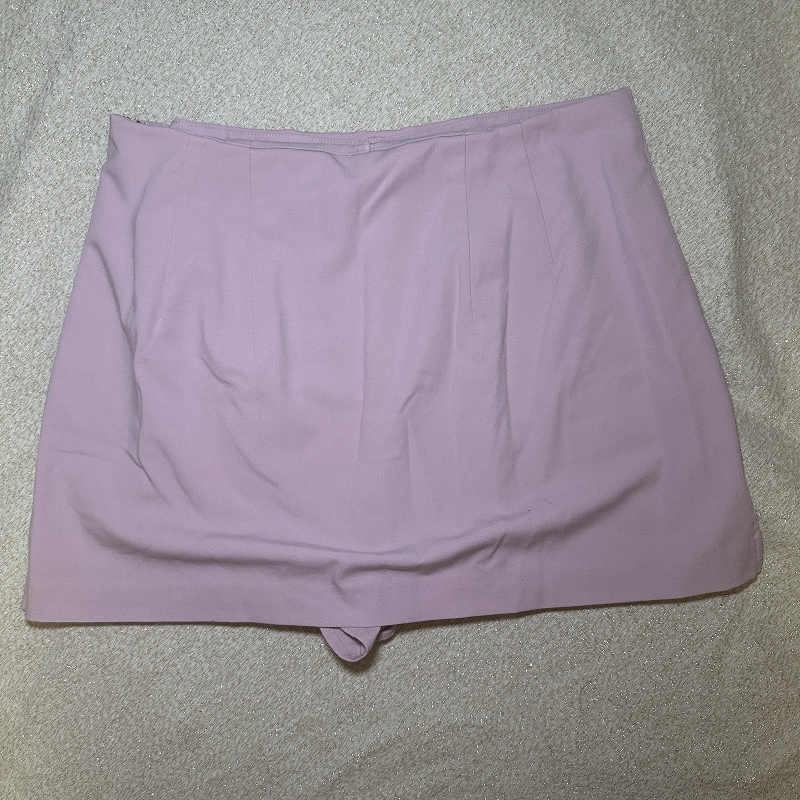 Express Editor Women's Lavender Solid Short Skort… - image 2
