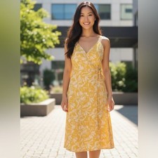 Nine West Sunlit Floral Wrap Midi Dress size XXL New with tag