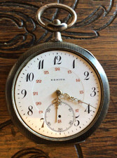 Montre à Gousset Zenith – Argent Niellé – Grand Prix De Paris 1900 – À Réviser