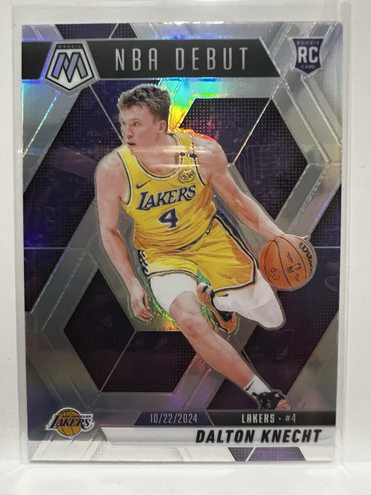 2024-25 Mosaic Dalton Knecht Silver NBA Debut #264 RC Los Angeles Lakers