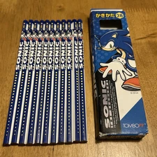 Vintage Sonic the Hedgehog 2B Pencils – Tombow – Set of 11 – UNUSED – Sega Japan