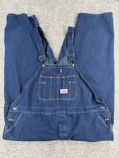 Round House Overalls Mens Size 50x27 Blue Denim Carpenter Made in USA