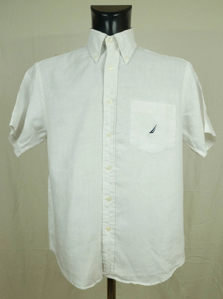 Nautica Chemise à manches courtes pour homme, Blanc voile, TT-Grand