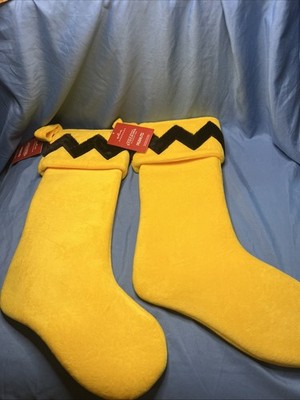 Two Hallmark Keepsake By Christmas Stockings, The Peanuts Gang Charlie Brown