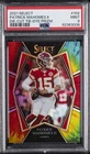2021 PANINI SELECT DIE-CUT TIE-DYE PRIZM  #102 PATRICK MAHOMES II 14/25 PSA 9