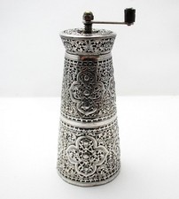 Grande antico macinapepepe stile indiano argento 900 pentola Marlux France