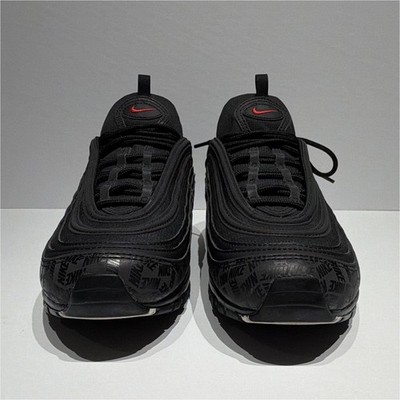 Nike Air Max 97 Black/University Red Logo Print Low Top Sneakers 2018 AR4259-001