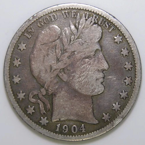 1904-S Barber Half Dollar 50c VG k466