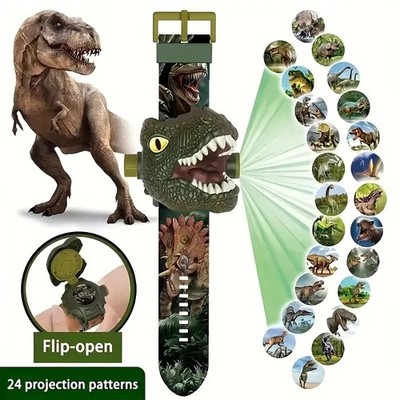 3D Dinosaur Projection Digital Watch Kids Luminous Toy Gift Electronic Watch USA