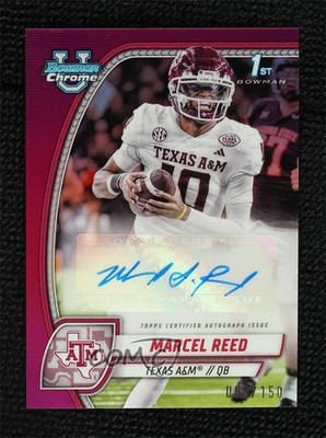 2024 Bowman U Chrome Prospect Fuchsia Refractor 9/150 Marcel Reed Auto 0j3l