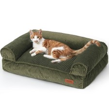 Best FUKUMARU Dog Couch Bed Corduroy Cozy Cat Bed for Indoor Cats with Washable
