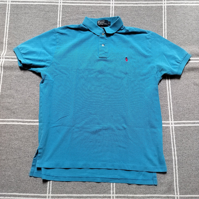 Vtg Polo Ralph Lauren Men's Large Cyan Polo Shirt Red Pony | eBay