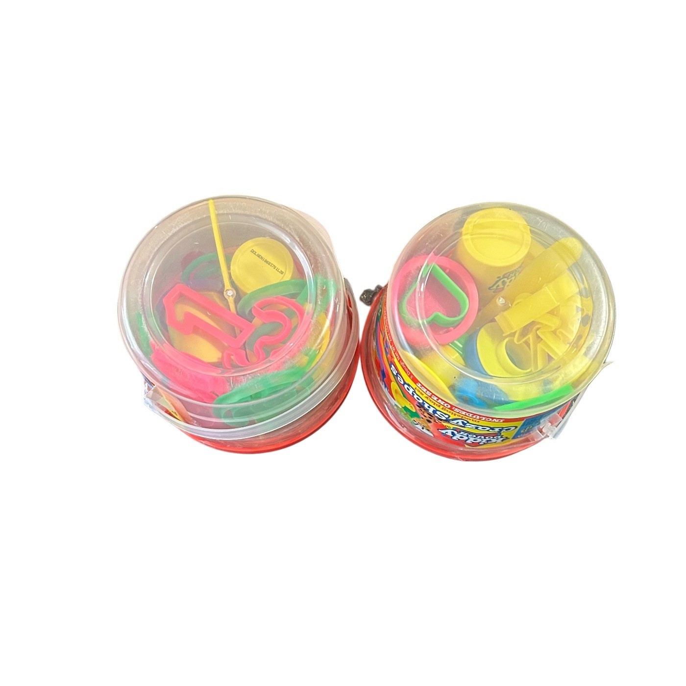 2 Creative Kids Kiddy Dough Crazy Shapes & Numbers Play Set W Carry Bucket New