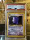PSA 8 1999 Pokemon TCG Fossil Gengar Holo Rare #5/62 English
