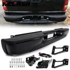 Complete Rear Step Bumper For 1999-07 Chevy Silverado GMC Sierra 1500 2500 Black