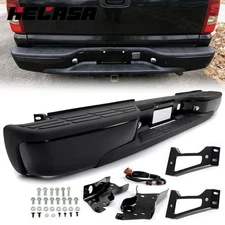 Complete Rear Step Bumper For 1999-07 Chevy Silverado GMC Sierra 1500 2500 Black