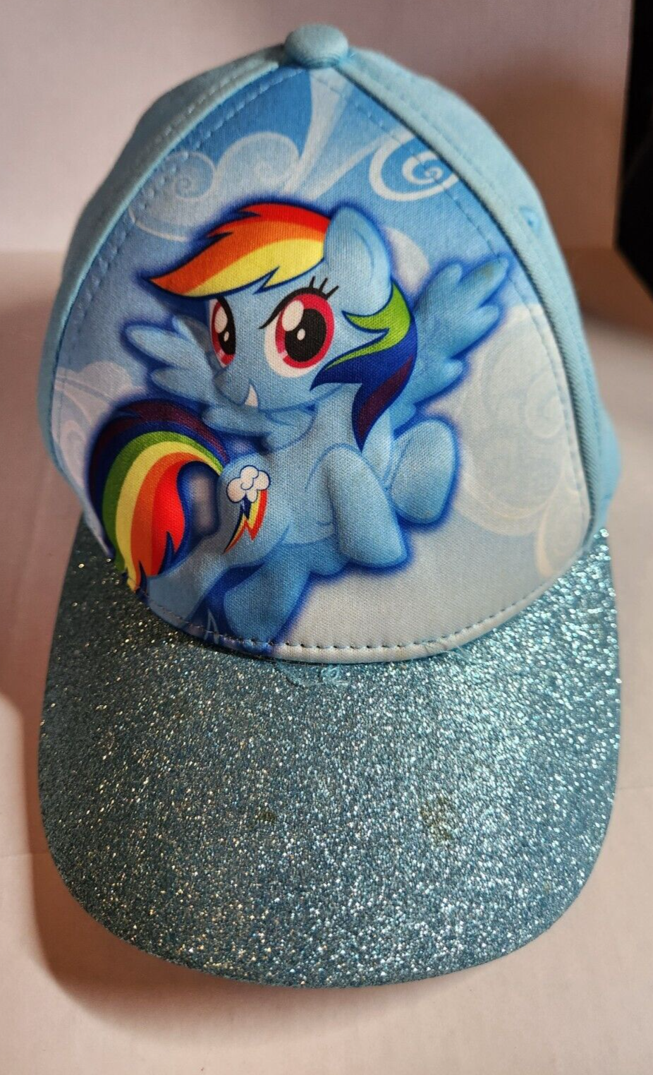 My Little Pony Cappello giovanile con cinturino posteriore con tesa blu e glitter