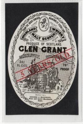 GLEN GRANT, Highland Malt Scotch Whisky, Elgin: Whisky label (C77786)