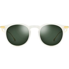 Round Sunglasses for Men Women Acetate Titanium Frame Polarized Sonnenbrillen