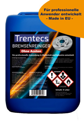 5 Liter Premium Bremsenreiniger Entfetter für prof. Einsatz von TRENTECS