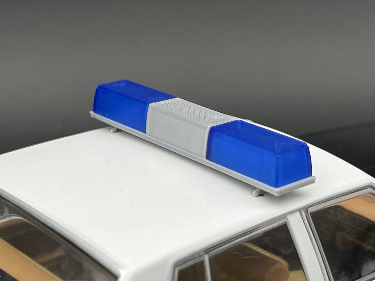 FNTC ＴNN L LIGHT-BLUE(ライトブルー)153cm 1/18 Blue Federal Signal Twinsonic Lightbar Police Sheriff