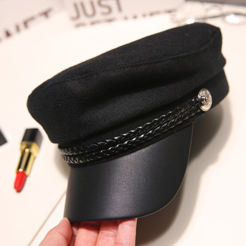 帽子 NKNIT vegan leather sailor hat NKNIT vegan leather sailor hat